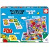 Superpack 4v1 Monsieur Madame Educa domino pexeso a 2 puzzle s 25 dielikmi