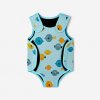 DECATHLON Detská neoprénová kombinéza Bodywarm Mini 2 mm na suchý zips zelená 6-12 m (61-75 cm)