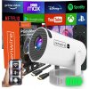 ZENWIRE Prenosný mini projektor - Android - WLAN - Projektor - Full HD - Modrátooth - s batériou
