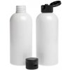 Plastová fľaša, biela, flip top čierny, 200 ml