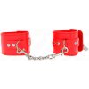 Kink - Wrist Restraints With Padlock Closure Red Adjustable 16-23 Cm X 5.5 Cm
