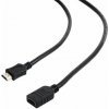 OEM Kábel CABLEXPERT HDMI-HDMI 3m, 1.4, M/F tienený, pozlátené kontakty, predlžovací, čierny CC-HDMI4X-10