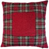 Obliečka na vankúš Gobelín CHENILLE 42/42 cm - Vianoce srdcia červené káro