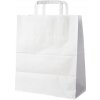 Papierové tašky 32+16x39 cm biele /50 ks/