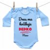 Boodyy Modré body s dlhým rukávom Dnes ma kočíkuje dedko 56 (0-2 mesiace)