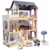 FunPlay 6201 Drevený domček pre bábiky s príslušenstvom 3 poschodia 78x62x27cm