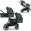 Súrodenecký kočík EasyGo Duoflex Sage Green, 2 športové časti , 2 hlboké vaničky
