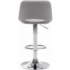 Design-Shop Barová stolička Camden - látka, chróm rám - Svetlo sivá