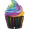 BALÓN na hélium 70 cm DÚHOVÁ BÁBOVKA MUFFIN