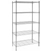 Regál z chromované oceli, 5-ti policový, 1200x450x1800 mm | TECHNICA, Silver Line inox