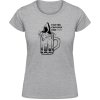 Akciové Dámske Tričko Soft-Style Gildan - Pivo pre vyvolených - Flakatá sivá - M - Dámske