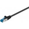 S/FTP (PiMF) Patchkábel LSOH 7.5m cat.6a, čierny, Cu