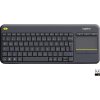 klávesnica Logitech Wireless K400 Plus, integrovaný touchpad, tlačidlá myši, čierna; 920-007127