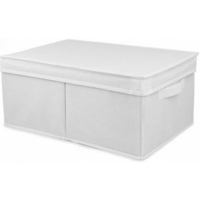 Compactor Skladacia úložná kartónová krabica Wos, 30 x 43 x 19 cm, biela