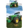 Detské obliečky do postieľky 100x135 TRAKTOR green