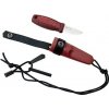 Morakniv 12630 Eldris Red nôž na krk 5,9 cm, červená, polymér, plastové puzdro, kresadlo
