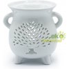 Keramická Aromalampa 10.5 x 9 cm - biela - strom života