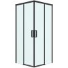 Oltens Breda sprchovací kút 90x90 cm obdĺžniková čierna matné/priehľadné sklo 20006300