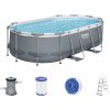 BESTWAY Power Steel Bazénový set 427 x 250 x 100 cm, kartušová filtrácia 56620