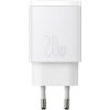 NONAME Baseus CCXJ-B02 Compact Quick Nabíječka USB/USB-C 20W White 6953156207240