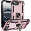 Kryt Magnetic Holder Armor Hybrid na iPhone 16e - Ružové zlato
