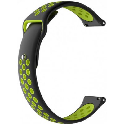 BStrap Silicone Sport remienok na Huawei Watch GT2 42mm, black/green SXI001C0107