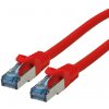 S/FTP (PiMF) Patchkábel LSOH 3m cat.6a, červený, Cu, Component Level