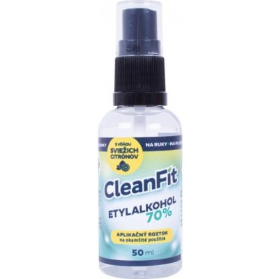 CleanFit dezinfekčný roztok Etylakohol 70% citrus s rozprašovačom 50 ml