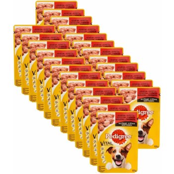 Pedigree kapsička s hovädzím a jahňacím v šťave 24 x 100 g