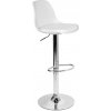Barová stolička RICARDO strieborná / biela