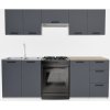 Kuchynská linka Antracit rovná Mony 220