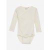 Detské zavinovacie body s dlhým rukávom z bavlny a modalu Minymo béžové Seedpearl