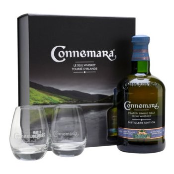 Connemara Peated 43% 0,7 l (darčekové balenie 2 poháre)