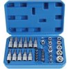 NÁSTRČNÉ KĽÚČE HVIEZDIČKY BITY TORX 3/8'' SADA KĽÚČOV NASADEK 34ks
