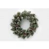 Vianočný veniec borovica zamrznutá 40 cm – Prírodný zasnežený adventný veniec (Vianočný veniec borovica 40 cm – Prírodný zasnežený adventný veniec)