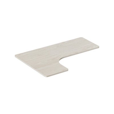 Powerton WPTT160L-P rohová 160x110-60x1,8 cm laminovaná drevotrieska