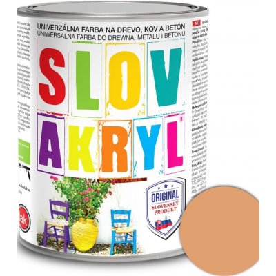 Slovakryl 0210 0,75kg - hnedý pastel