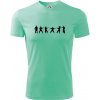 Karate postavy - Pánske tričko Fantasy športové - 2XL ( Mätová )