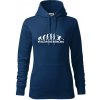Bowling evolúcia - Mikina dámská Cape s kapucí - 2XL ( Polnočná modrá )