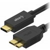 AlzaPower USB-C na Micro USB-B 3.2 Gen 1 0.5m čierny APW-CBTCMUB01B