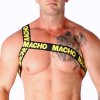 Macho Rímske traky L/XL - Žlté, elastické, nastaviteľné