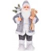 Dekorácia MagicHome Vianoce, Santa stojaci, s lyžami, 60 cm
