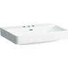 Laufen Umyvadlo Pro S 65 x 46,5 cm s tromi otvormi, biele H8109640001081
