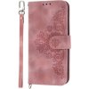 Samsung Galaxy A16 4G/5G / Samsung Galaxy A17 5G Peňaženkové puzdro Embossing Pattern Flowery Mandala ružové