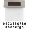 Čislo domu LED solárne 18,5x19x5,2cm 4LED nerez/PH