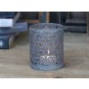 Chic Antique Zinkový antik svietnik s kvetmi Flowers - Ø 8*10cm - Chic Antique