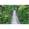 DIMEX | Samolepiaca fototapeta na podlahu FL-255-026 | 255 x 170 cm | Drevený most + Hnedá, zelená vinylová samolepiaca fototapeta na podlahu so zosilnenou lamináciou