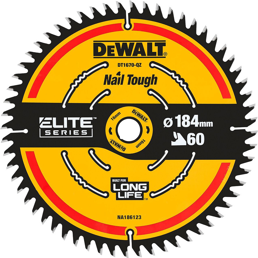 DeWalt DT1670 Pilový kotouč Extreme 184x16 mm, (60 zubů)