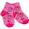 Baby Nellys Bavlnené ponožky Minnie Love tmavo růžové