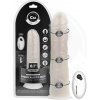 Cock miller - dildo with suction cup, lights and vibration with remote control white 20.5 cm